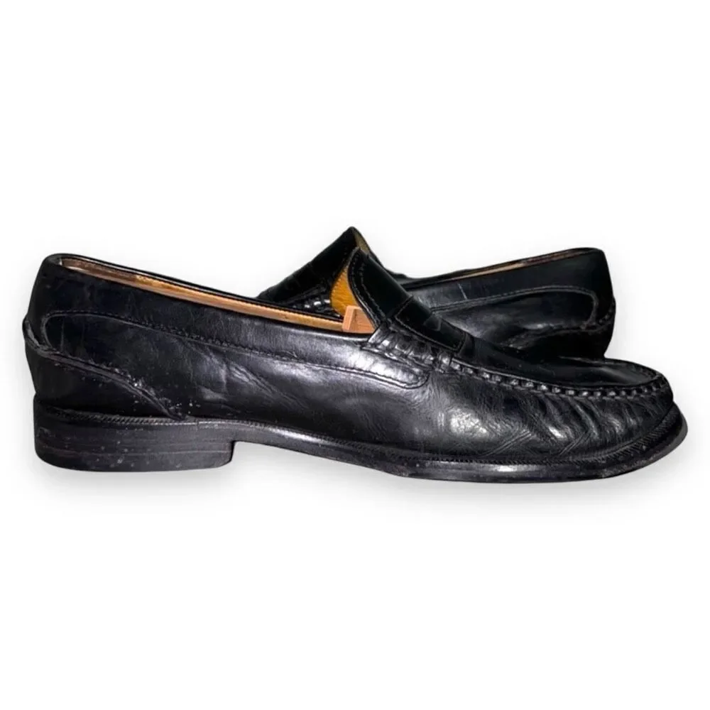 Black Sperry Gold Cup Leather Penny Loafers Size 9